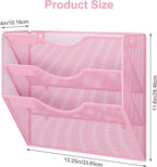 EasyPAG 3 Pocket Mesh Wall File Organizer, Hanging Paper Folder Holder - Image 7