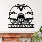 Personalized Metal Airplane Wall Art, Airplane Name Sign, Customized Pilot Name - Image 6