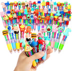 LiYiQ 50 Pcs Multicolor Pen in One Fun 4-in-1 Cute Pens Bulk Kawaii Cool by LiYiQ