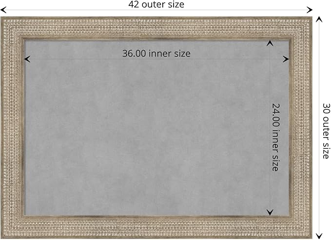 Amanti Art Silver Framed Magnetic Board 30x42 Large Vision Board - Image 4
