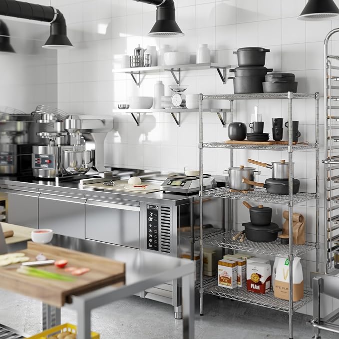 Regal Altair 18" Deep x 30" Wide x 64" Height Wire Shelving Kit | 5-Tier | NSF - Image 6