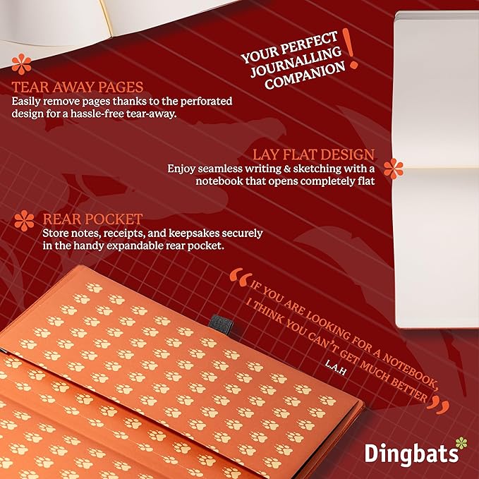 Dingbats* - Wildlife Plain Extra Large A4 Notebook - PU Leather Hardcover - Image 5