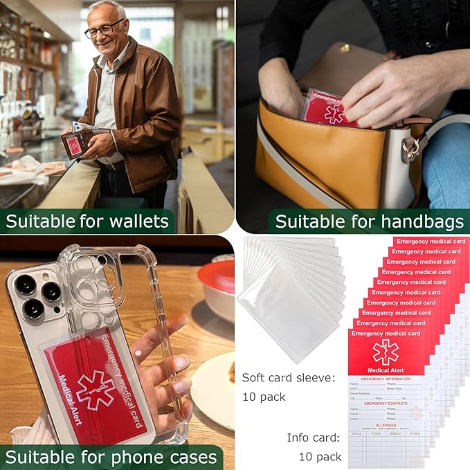 Emergency Contact Card for Wallet 10 Pack - Image 2