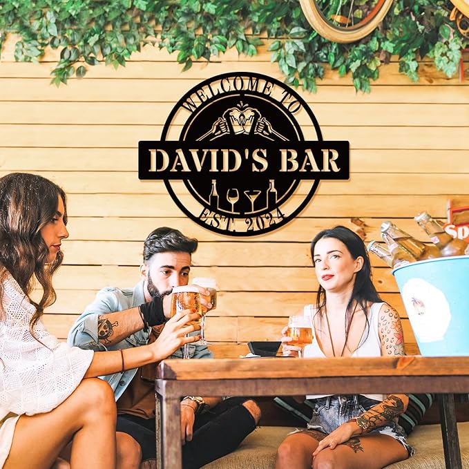 Personalized Bar Sign | Custom Metal Wall Art Decor - Image 3