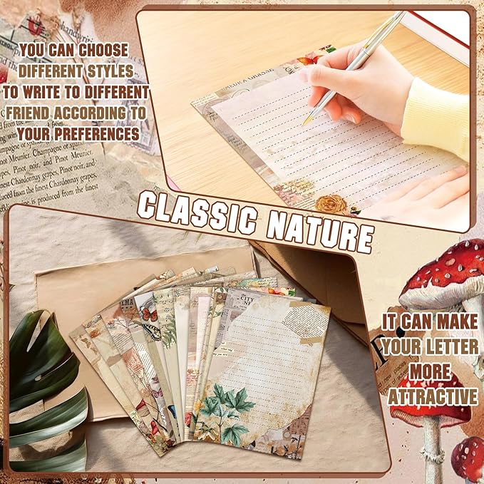 TaoBary 160 Pcs Stationery Paper Set 50 Double Sided Stationery Papers - Image 3