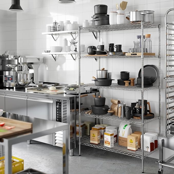 Regal Altair 21" Deep x 42" Wide x 74" Height Wire Shelving Kit | 5-Tier | NSF - Image 7