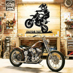 Custom Motorcycle Metal Signs Personalized Dirt Biker Name Sign Custom Garage - Image 3