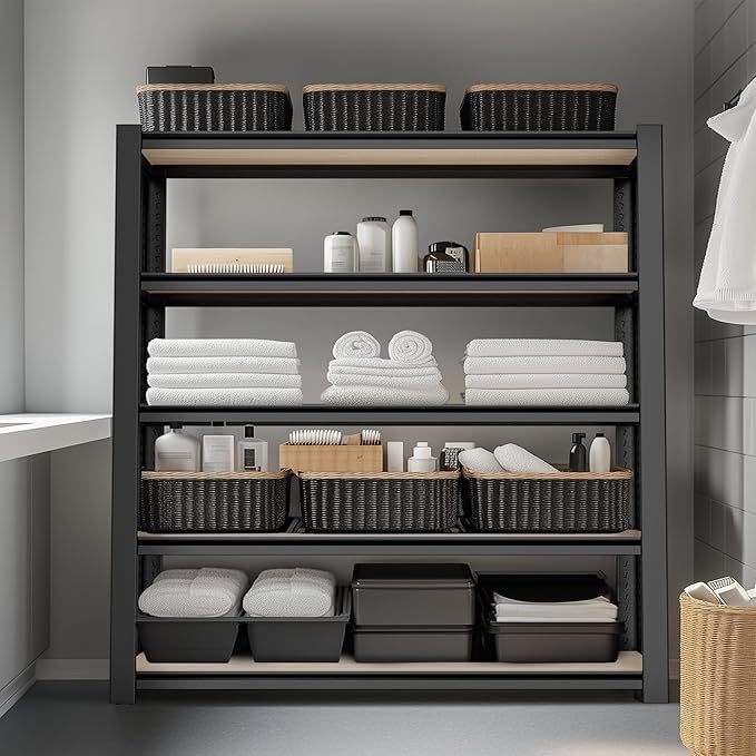 WORKPRO House 5-Tier Shelving Unit, Adjustable Heavy Duty Storage Shelves - Image 2