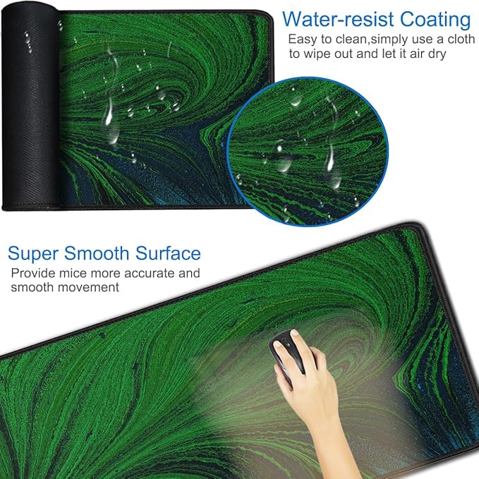 Large Mouse Pad, 31.5x15.7 inch Large Extended Computer Keyboard Mouse Mat - Image 3