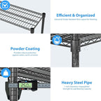 Homdox 4 Tier Heavy Duty Metal Wire Shelving - Image 9