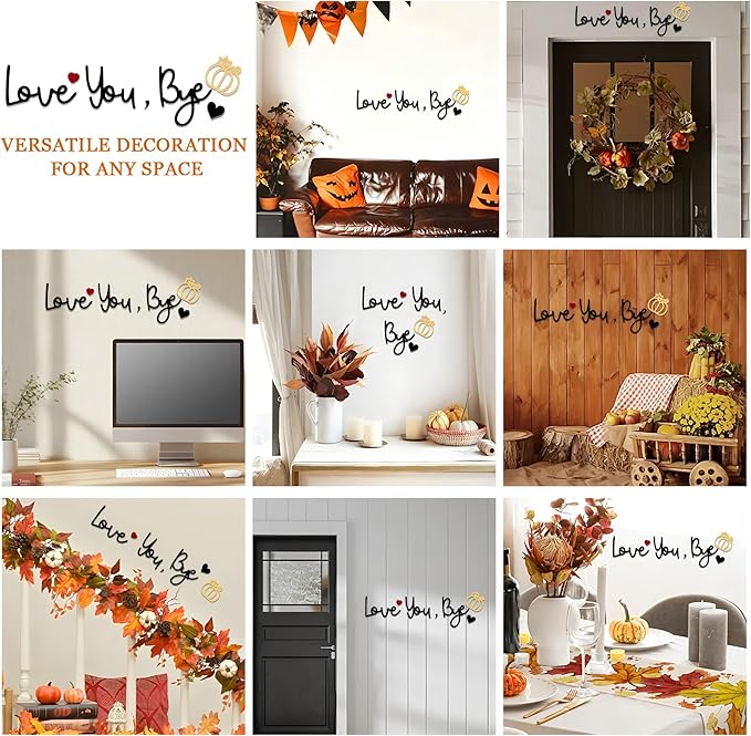 Love You Bye Wood Sign, Fall Decoration - Image 7