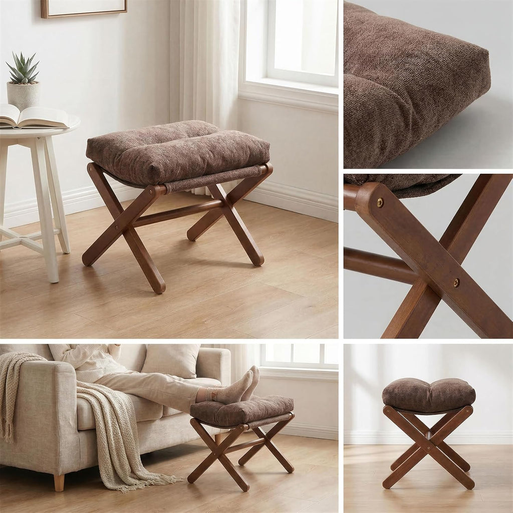 baveke foldable ottoman foot rest for chair, small on a desk or shelf