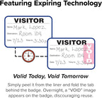 Threshold Tab Expiring Visitor Badge Sign-in Book | Name Tag Stickers | Hospital - Image 3