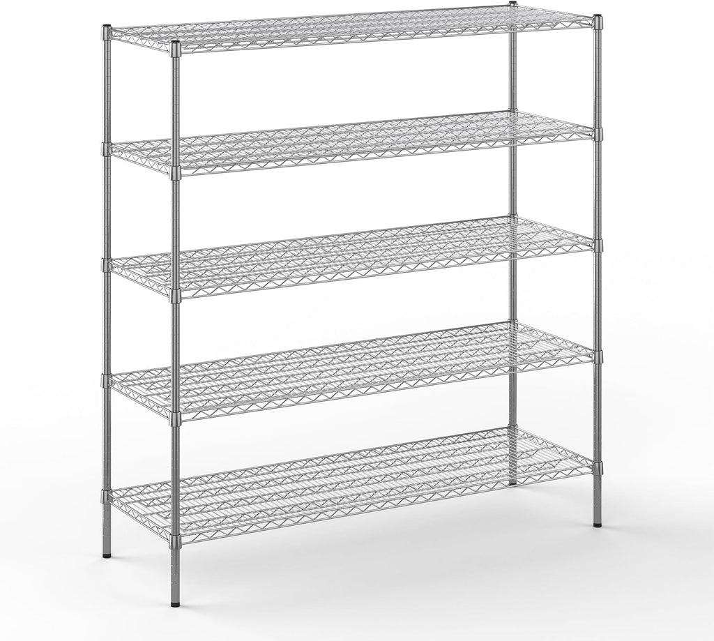 Regal Altair 21" Deep x 60" Wide x 64" Height Wire Shelving Kit | 5-Tier | NSF