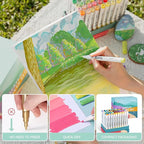 Arrtx 60 Colors Acrylic Paint Pens, Paint Markers Pens, - Image 6