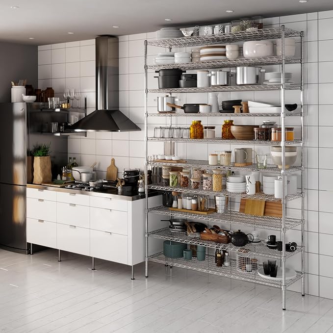 Regal Altair 18" Deep x 60" Wide x 96" Height Wire Shelving Kit | 10-Tier | NSF - Image 6
