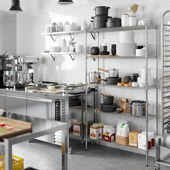 Regal Altair 14" Deep x 42" Wide x 74" Height Wire Shelving Kit | 5-Tier | NSF - Image 6
