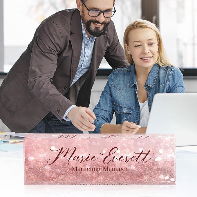 Personalized Name Plate for Desk Custom Acrylic Desk Name Plate Custom Employee - Image 4