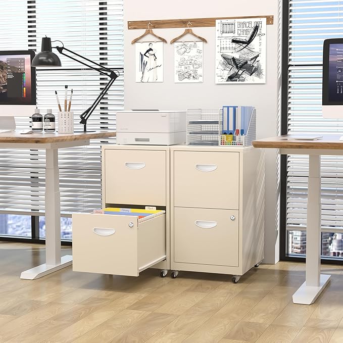 Kubohogar 2 Drawer Mobile File Cabinet - Image 4