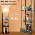 RUNTOP Plus Floor Lamp with Shelves, Shelf Lamp with 15W LED Bulb, 3 Colors - Image 5