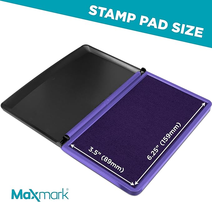 MaxMark Large Premium Purple Ink Stamp Pad - Image 3