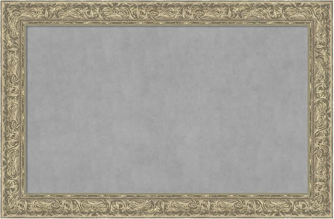 Amanti Art Silver Framed Magnetic Board 31x47 Large Vision Board by AmantiArt