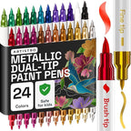 ARTISTRO 24 Metallic Acrylic Paint Markers by ARTISTRO