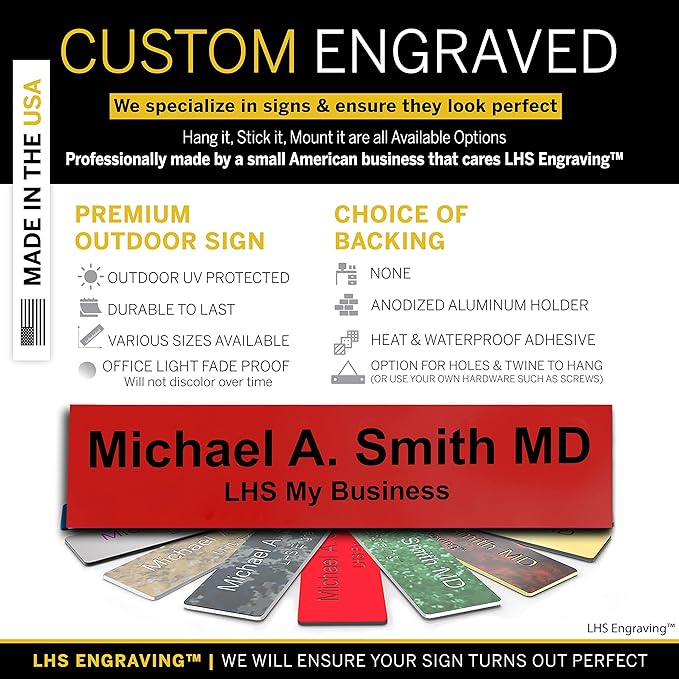 Personalized Name Plate with Choice of Mounting - Image 2