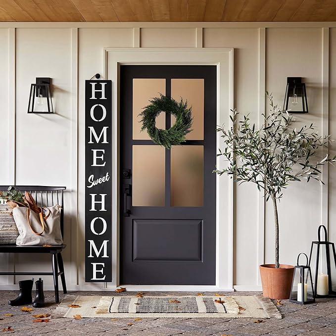 Home Sweet Home Sign for Front Door, Wood Rustic Front Porch Décor, Farmhouse - Image 7