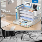 OPNICE Desk Organizer, 5-Tier Paper File Organizer - Image 5