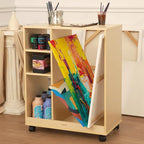 VISWIN Art Cart Organizer, Solid Pine Wood Art Supply Storage Organizer - Image 8
