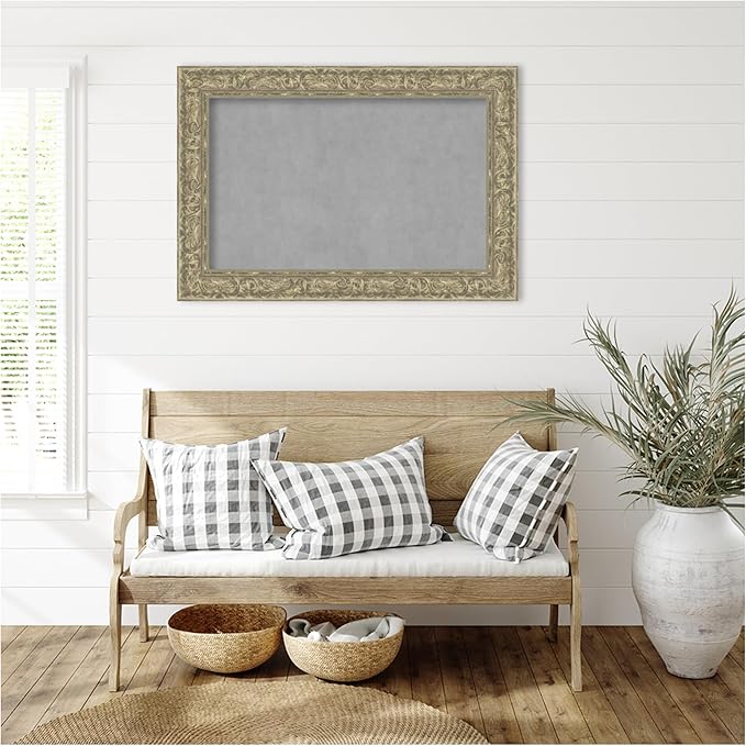 Amanti Art Silver Framed Magnetic Board 27x39 Large Vision Board - Image 5