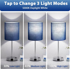 fenmzee touch lamps for bedroom set of 2, close-up detail