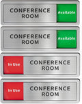 2 Pack Conference Room Office Door Signs Do Not Disturb, In Use/Available by Abudada