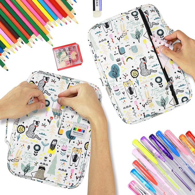 YOUSHARES Colored Pencil Case 220 Slots Pen Case Organizer - Image 4