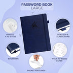 Clever Fox Password Book with alphabetical tabs. Internet Address Organizer - Image 2
