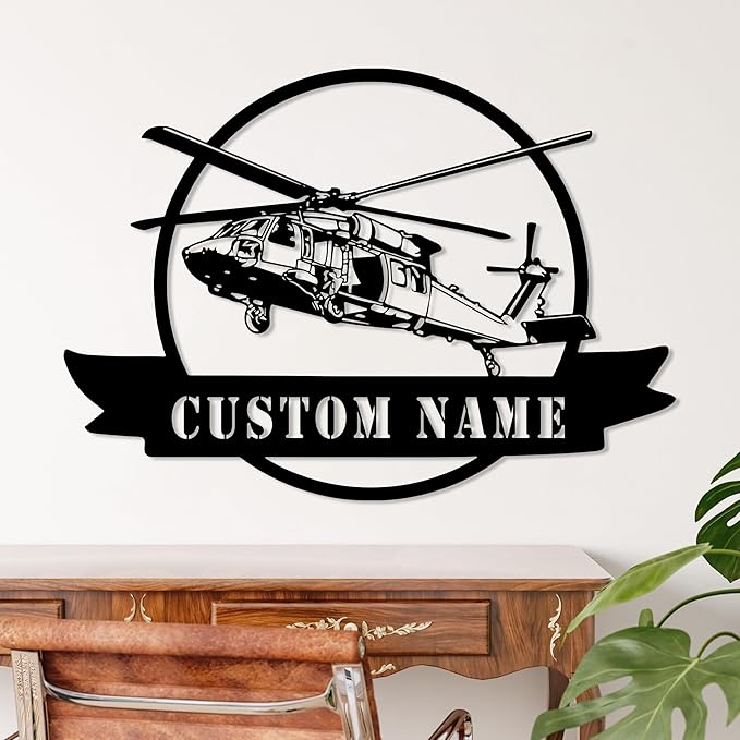 Personalized Metal Airplane Wall Art, Airplane Name Sign, Customized Pilot Name - Image 6