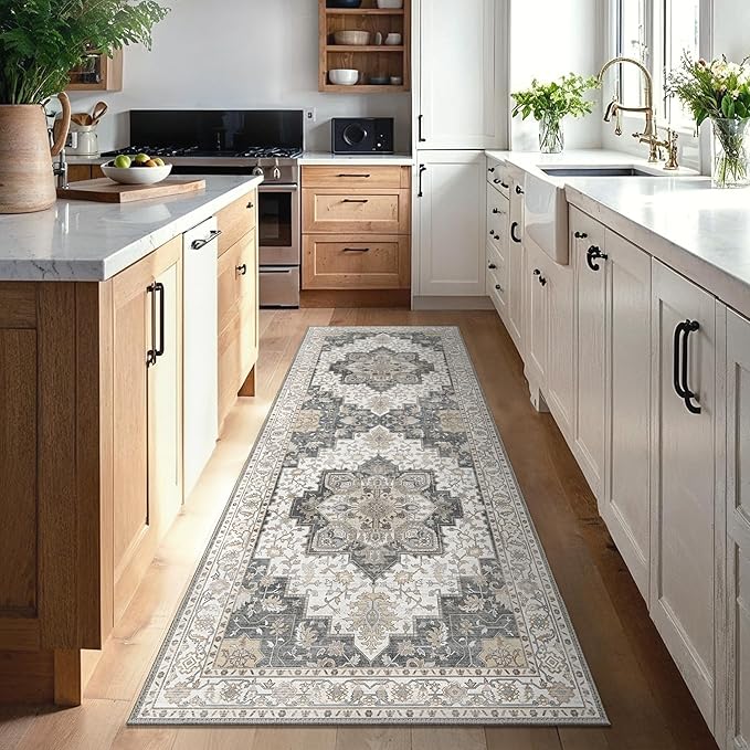 GENIMO 2x10 Runner Rugs for Hallway, Machine Washable Non Slip Vintage Rugs - Image 4