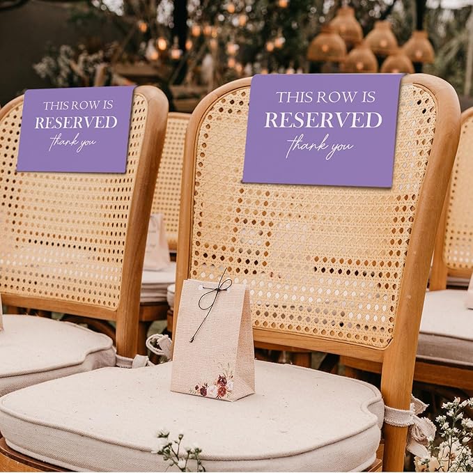 ChissNook Reserved Seating Chair Signs, This Row Is Reserved Pew Cloths Seating - Image 5