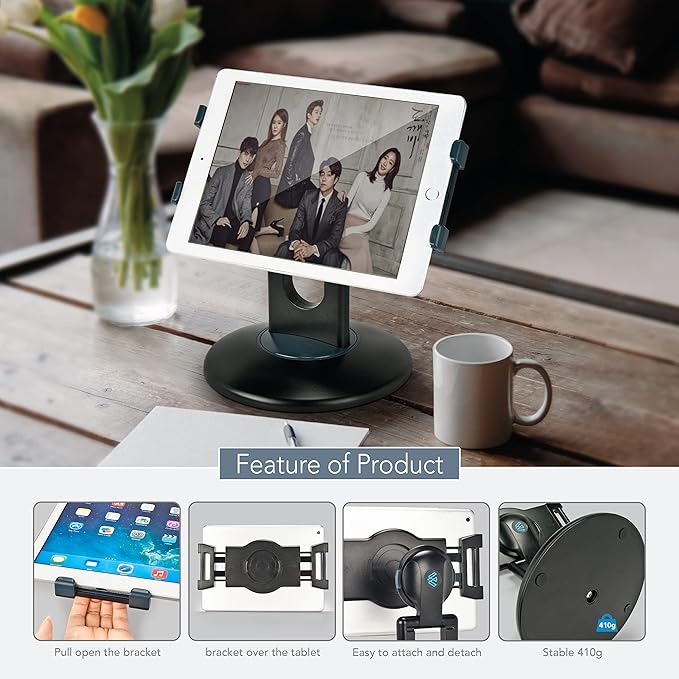 EHO iPad Stand, 360° Rotating Commercial Tablet Stand, Retail Kiosk, Microsoft - Image 6