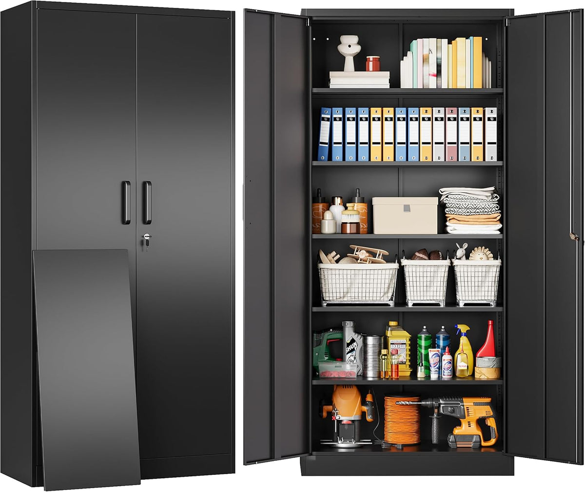 sisesol metal storage cabinet with 2 doors and, main product view