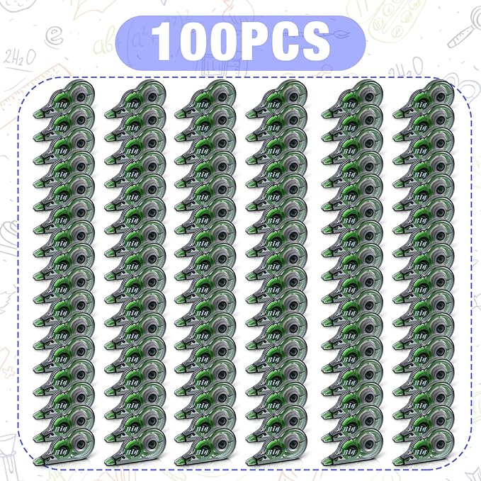 Yexiya 100 Pcs Correction Tapes Original Correction Wide Eraser Applicator Easy - Image 4