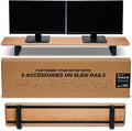 ULTRARM Moodular Wooden Monitor Stand 45.6” Large Desk Organizer by ULTRARM