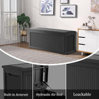 TARKARI 320 Gallon Lockable Resin Deck Box, Waterproof & UV-Resistant Outdoor - Image 6