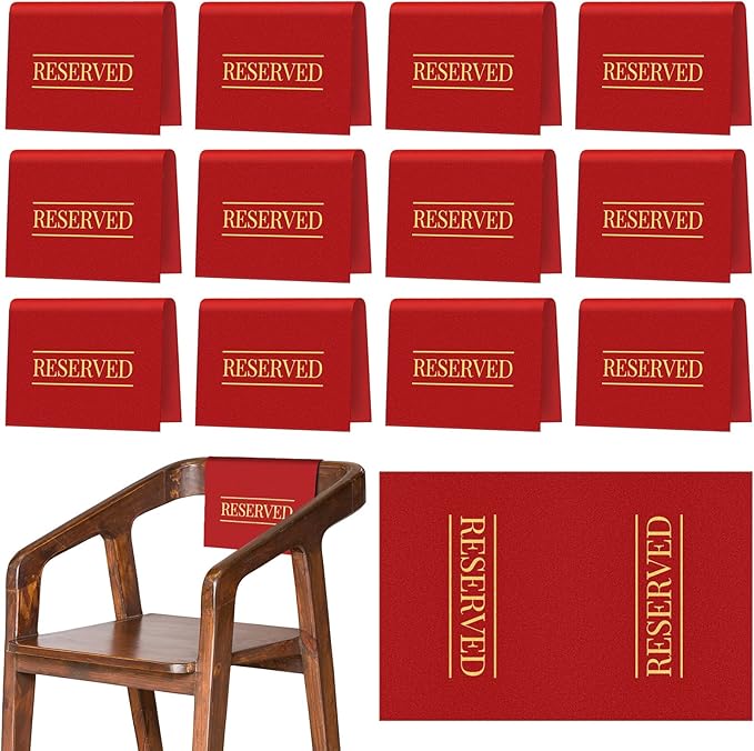 Buryeah 12 Pcs Reserved Seating Signs by Buryeah