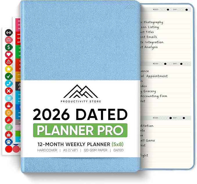 Dated, 2026 Planner, 5.8” x 8.3” by PRODUCTIVITYSTORE