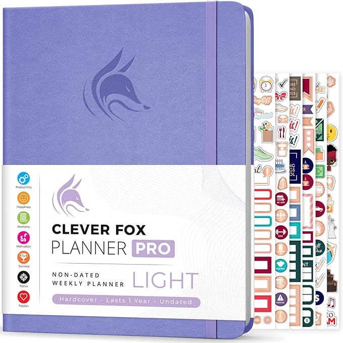 Clever Fox Planner PRO Light – Weekly & Monthly Life Planner to Increase by CleverFox