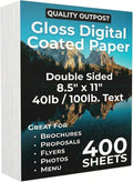 glossy business paper 8.5x11 for laser printer, double, main product view