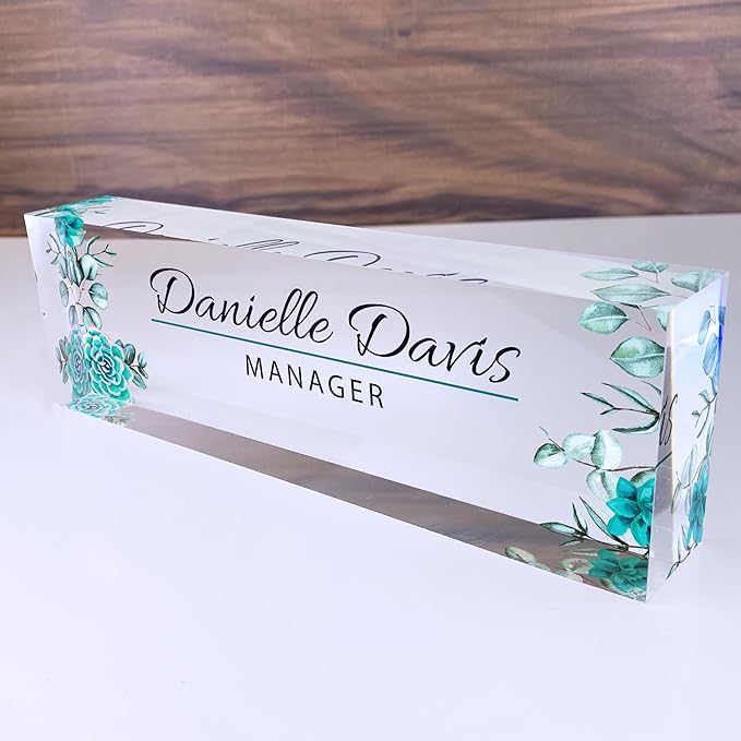ARTBLOX | Custom Name Plate for Desk, Office Decor, Teacher Desk Name Plate by Artblox