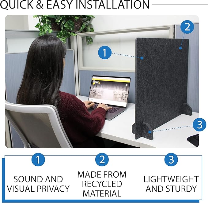 Planche Acoustic Freestanding Desk Divider - Image 3